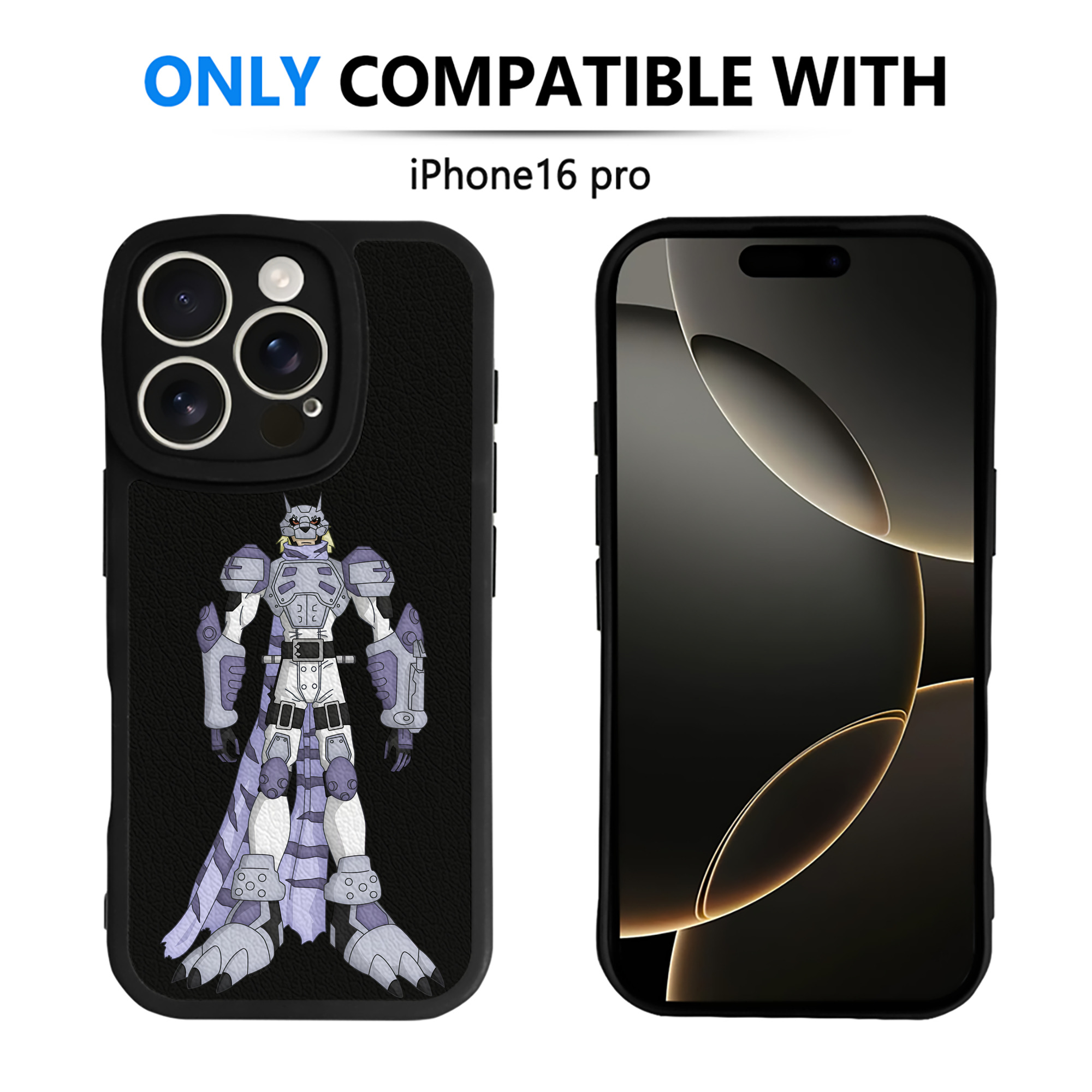 （画像用） Digimon デジタルモンスター/デジモン 【iPhone 16シリーズ対応】シリコンスマホケース（レザー調） 材質：シリコン